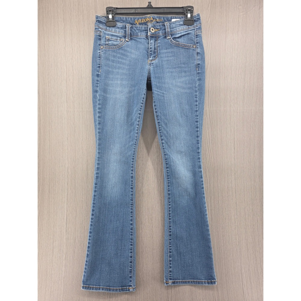 Arizona Jean Co Low Rise Bootcut Jeans Medium Wash Y2K Womens 3 Short